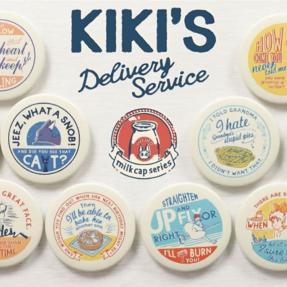 STUDIO ghibli Milk Cap button pin Kikis delivery service